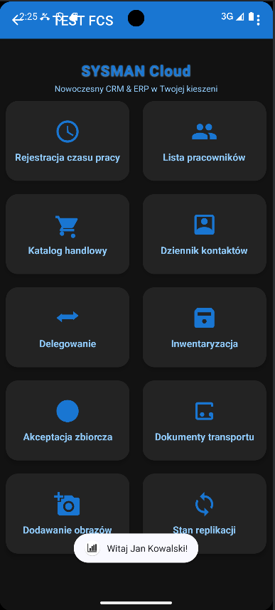 SysmanMobile demo 3